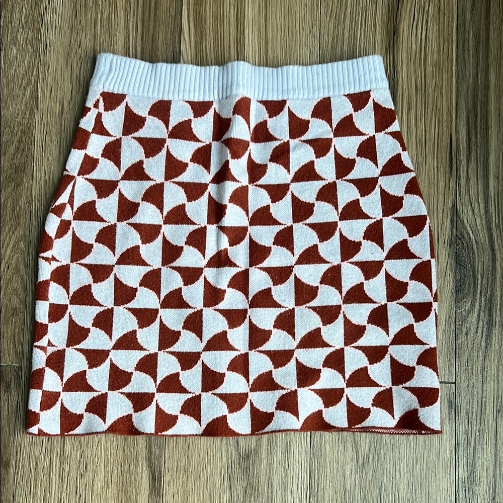 Princess Polly Geometric Patterned Skirt - Red and light purple